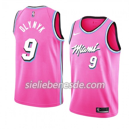 Herren NBA Miami Heat Trikot Kelly Olynyk 9 2018-19 Nike Pink Swingman